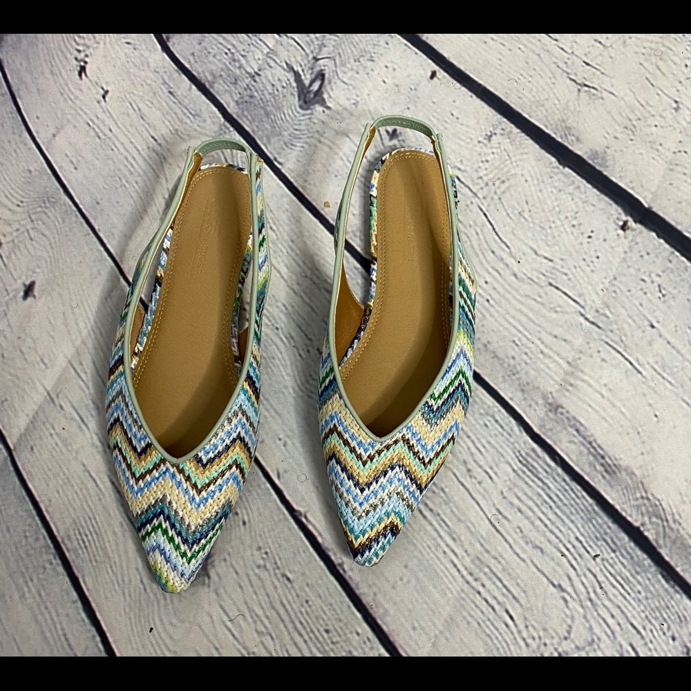 ASOS Design Lacy Slingback Ballet Flats